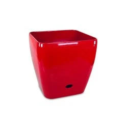 Discount ⌛ Eden 18cm Red Square Self Watering Planter - To Australia 👍